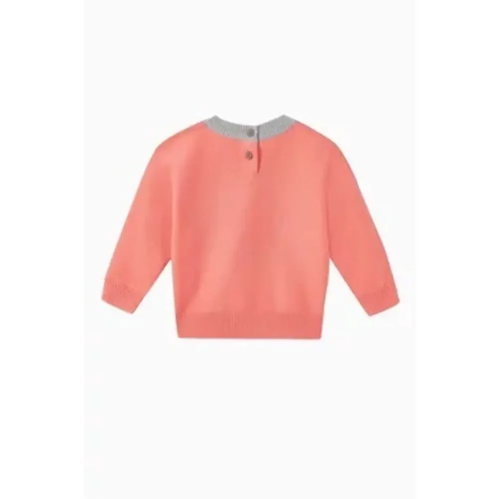 Burberry Pink Icon Wool Sweater 2T Authentic Unicorn Baby Girl Kids‎ Old Money